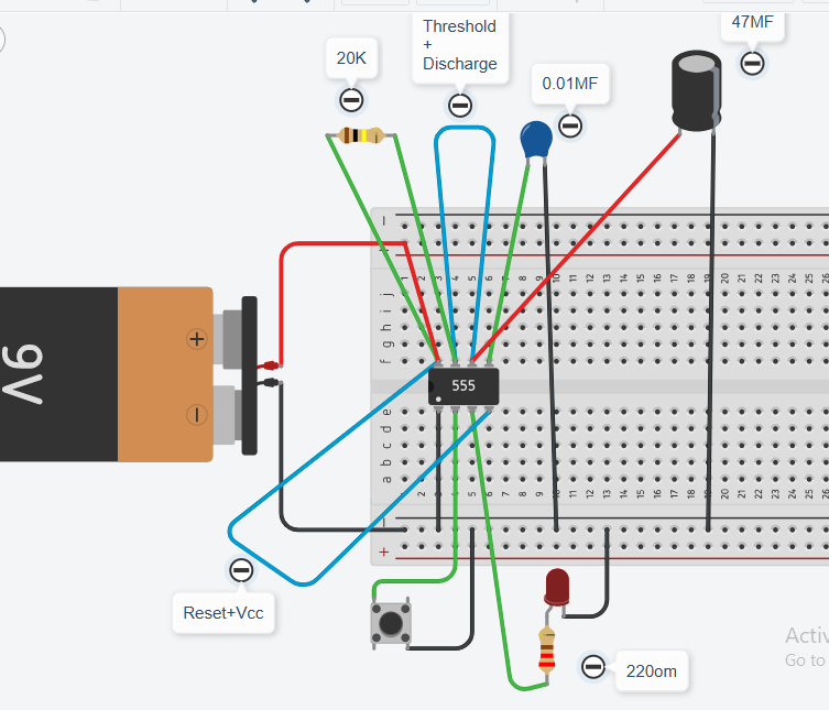 Monostable Mode Of 555 Timer Circuit